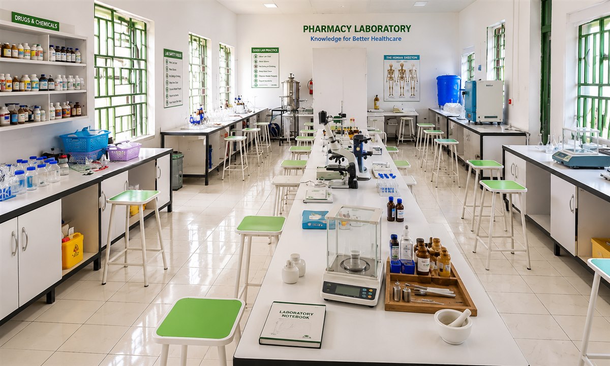 Pharmacy laboratory at Dagamas College